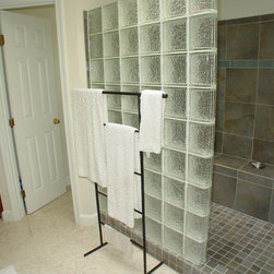 Walk-in Glass Block Shower - Showerheads And Body Sprays