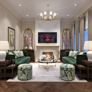 Traditional style Living room in private residence