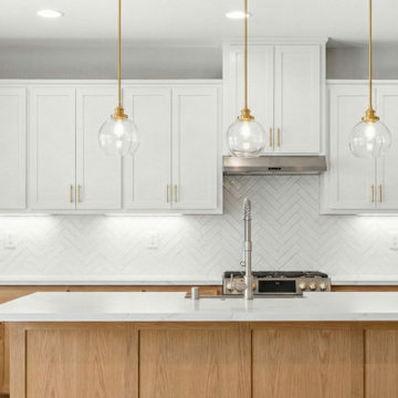 Warm Oak & White Contemporary Kitchen