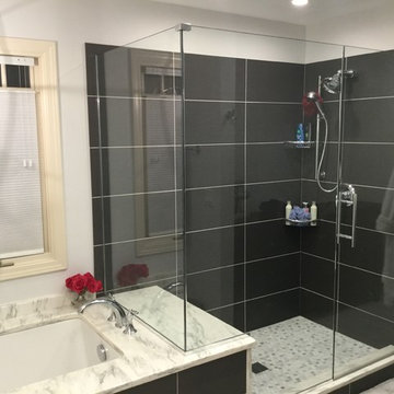 Elmhurst Bathroom Remodel Chicago Suburb by Budget Right Kitchens LTD.