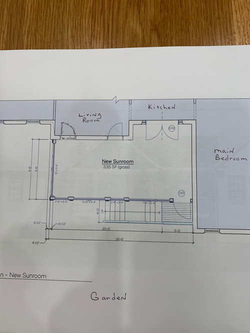 Need help with furniture layout to determine final room size