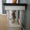 White Combo End Table