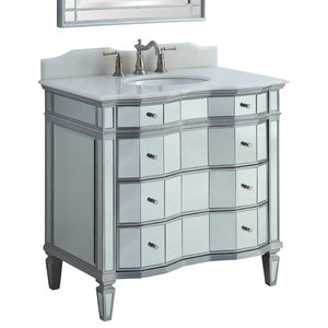 Norwalk 60 Single Bathroom Vanity With Carrera Marble Top Gray Transitional Bathroom Vanities And Sink Consoles By Luxury Bath Collection