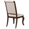 Coaster Brockway Fabric Tufted Dining Chairs Cream and Antique Java