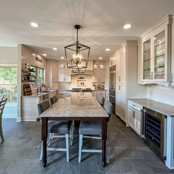 Custom White and Wood Contemporary Kitchen