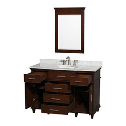 Ackley 48" inch Dark Chestnut Finish Bathroom Vanity - Bathroom Vanities And Sink Consoles