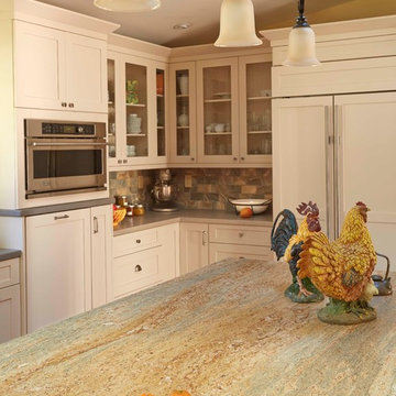 Kitchen with wine storage