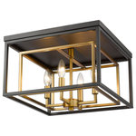 Z-Lite - Z-Lite 457F-OBR-BRZ Euclid - Four Light Flush Mount - This contemporary four-light flush mount design taEuclid Four Light Fl Olde Brass/Bronze *UL Approved: YES Energy Star Qualified: n/a ADA Certified: n/a  *Number of Lights: Lamp: 4-*Wattage:60w Candelabra Base bulb(s) *Bulb Included:No *Bulb Type:Candelabra Base *Finish Type:Olde Brass/Bronze
