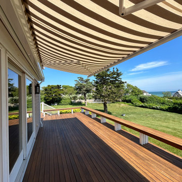 Retractable Deck Awning with Motor and Sunbrella Fabric