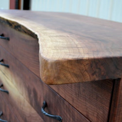 Live Edge Walnut Bookmatched Dresser - Dressers