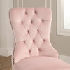 Andre Tufted Velvet Dining Chair With Acrylic Legs, Pink