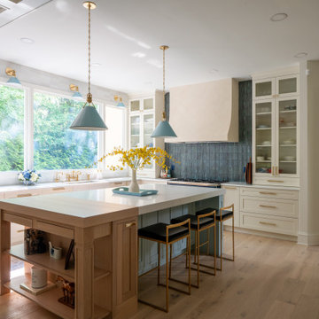 Gilded Pastel Kitchen Renovation In Bethesda