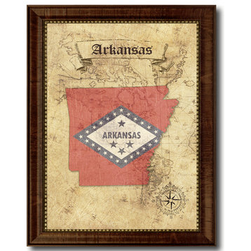 Arkansas State Vintage Map, 15"x19"
