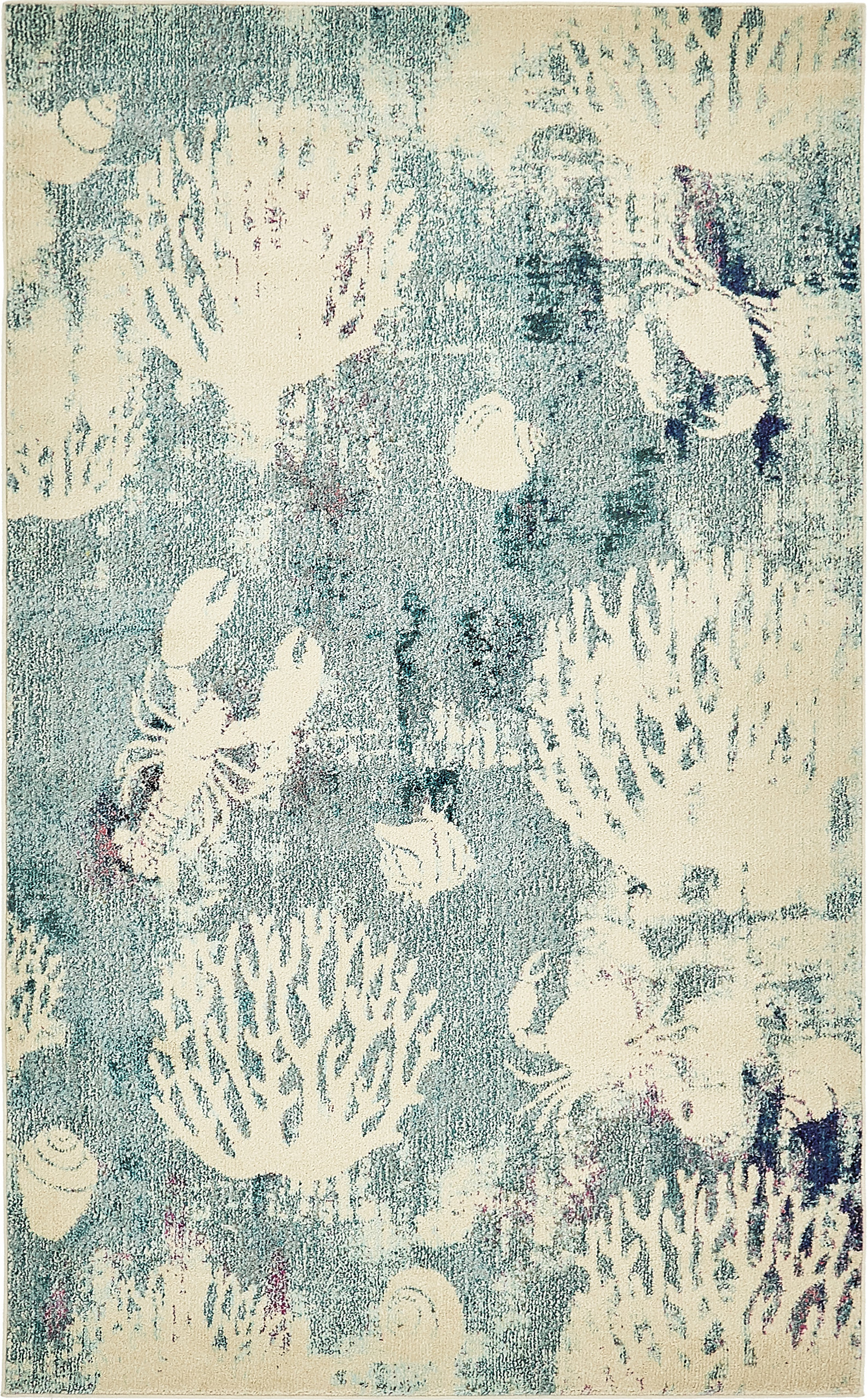Unique Loom Seashell Positano Rug, 5'x8' - Beach Style - Area Rugs - by ...