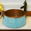 Nobel Naked Copper 16.5" Round Vessel Bath Sink with Ashfield Vessel Faucet Kit