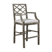 Armin French Country Grey Limed Counter Stool