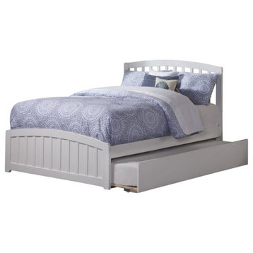 AFI Richmond Solid Wood Full Bed and Footboard with Twin Trundle in White