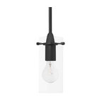 Effimero 1-Light Stem Hung Pendant Lamp, Black