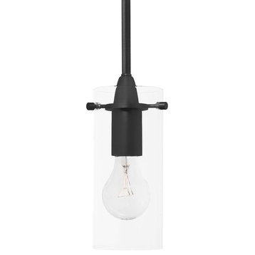 Effimero 1-Light Stem Hung Pendant Lamp, Black