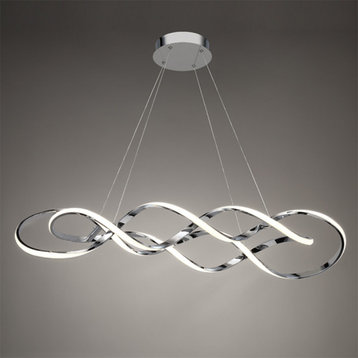 WAC Lighting PD-47839 Interlace 39"W 3000K LED Abstract Linear - Chrome
