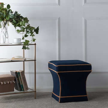 Savannah Ottoman, Midnight Blue
