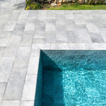 Antique Grey & Pool Garden Grey Porcelain Tiles -Fethiye,Mugla Villa