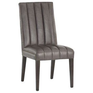 Sunpan 5West Heath 2-PC Dining Chair - Marseille Concrete Leather