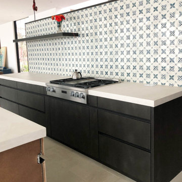 Lime plaster countertop