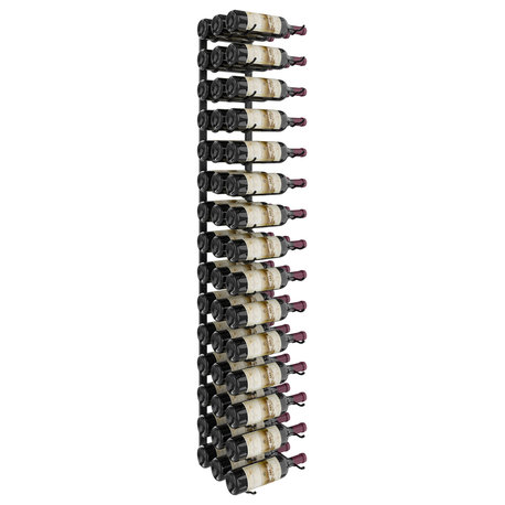W Series Wine Rack 5 Wall Mounted Metal Wine Rack Kit, Matte Black, 45 Bottles