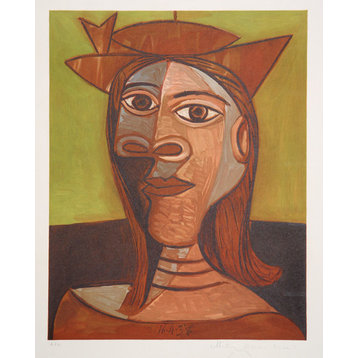 Pablo Picasso, Tete de Femme, 26-2, Lithograph
