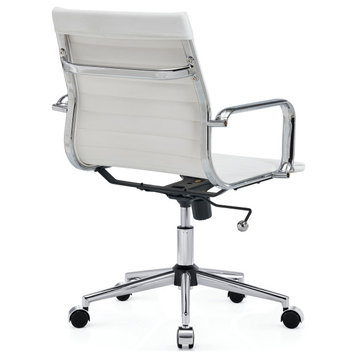 LUXMOD® Gold Office Chair, Ergonomic Desk Chair,Modern Executive Chair., White