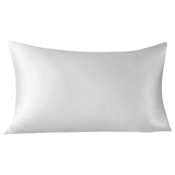 Madison Park Mulberry Silk Luxury Single Pillowcase, White, King