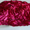 Textured Rose Pillow, Fushia, 18"x18", Without Insert