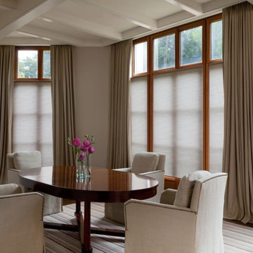 Dining Room with Honeycomb Shades