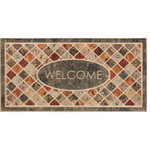 Mohawk Home - Mohawk Home Ornamental Mineral Stone Chestnut 2' x 4' Door Mat - A muted multicolored diamond motif elegantly enhances any entrance with Mohawk Home's Ornamental Mineral Stone Doormat. Ideal for both indoor and outdoor entryways, these resilient doormats offer the dependable durability for use in high traffic spaces and areas exposed to the elements. These doormats are made from 100% recycled rubber with a polyester surface, giving the material a new life as a multifunctional entryway accent for any household. This decorative doormat features a subtle textured surface that absorbs moisture and helps remove dirt and debris from your shoes. Low-profile height offers ideal functionality for high traffic areas and in entryways as it will not obstruct doors from opening or closing. This doormat offers low maintenance upkeep - simply vacuum, shake out, or sweep off debris, spot clean with a solution of mild detergent and water. Do not bleach. Air dry. Dry flat.