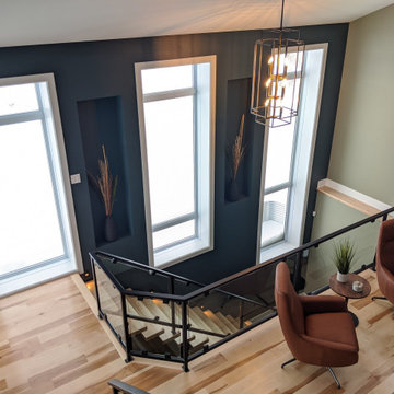 Large Windows and Staircase to the Basement