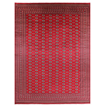 10' 11" X 14' 7" Silky Bokhara Handmade Wool Rug - Q13900