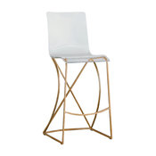 Gabby Johnson Acrylic Bar Stool, Gold