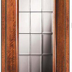 Prehung Patio Single Door 96 Mahogany Patio 1 Panel 3/4 Lite Glass - Patio Doors