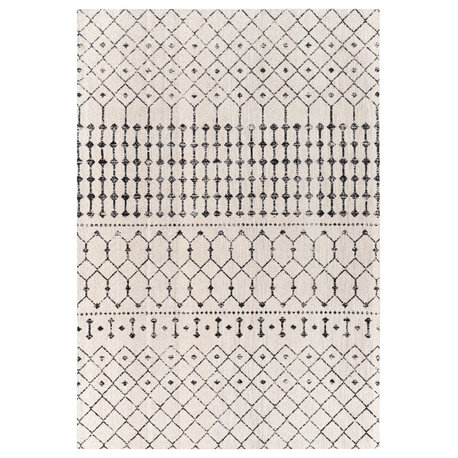 Amsterdam Global Area Rug, White/Black, 8'x10'