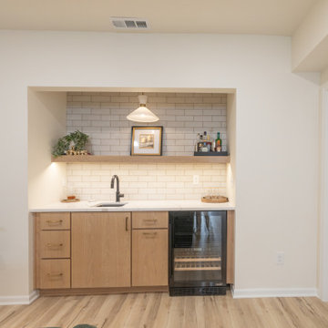 Modern Parkville Basement Remodel with Media Zone + Flex Spaces