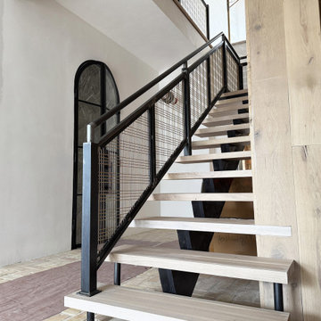 Custom Railing with wire mesh infill