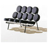 Nelson Marshmallow Sofa by Herman Miller, Licorice Crepe, Upholstery: Crepe
