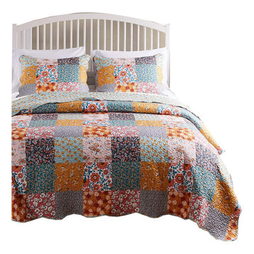 Greenland Carlie Quilt Set, 3 Piece King/Cal King, Calico