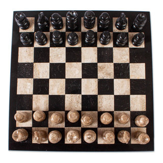 Skyline Chess Staunton Steel Marble Chess Set