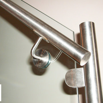 Glass Railing- Glass railing with poles