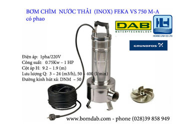 Máy bơm chìm nước thải DAB FEKA VS 750M -A (PHAO)