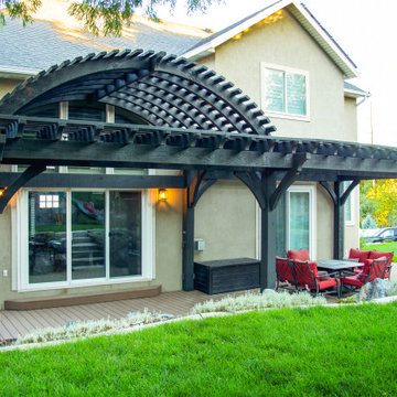Cedar Hills, UT Barrel Roof Pergola w/Custom Contoured Deck