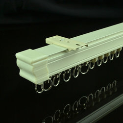 CHR7920 Ivory Ceiling Mounted Custom Made Length Single Curtain Tracks and Rails - Window Treatment Accessories
