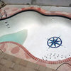 Compass 1 Ceramic Swimming Pool Mosaic 60"x60", Brown